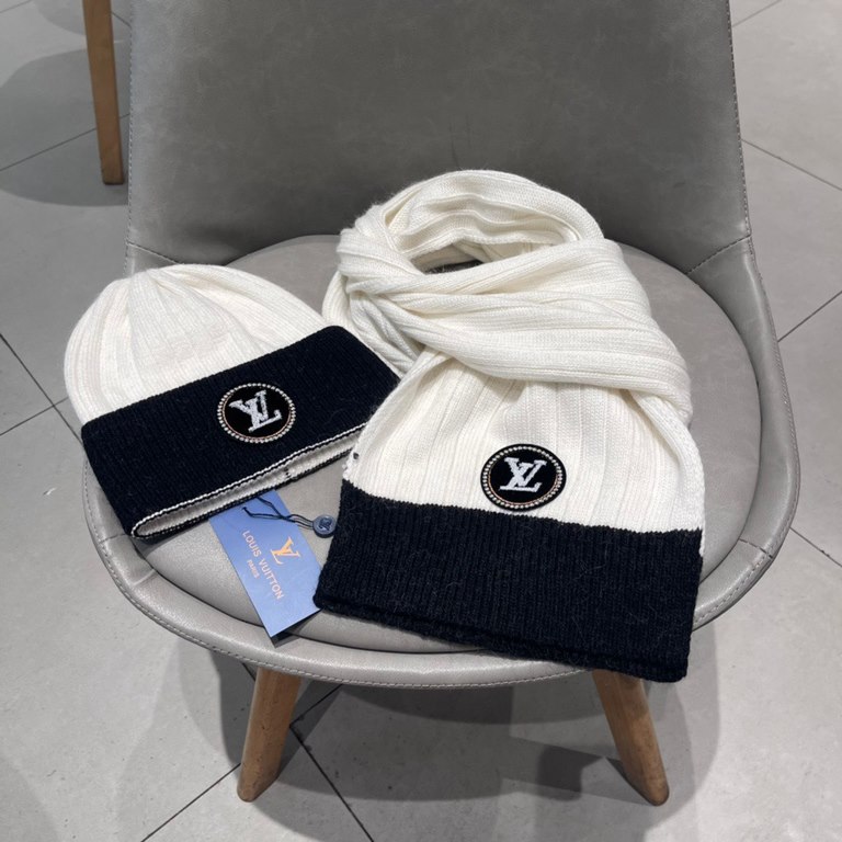 LV set [wool scarf hat set] hat  scarf! Warm da super comfortable ~ winter Miss Little brother Age reduction God Oh ~ this winter you are just short of such a set of suit hat la ~ and warm and fashion! Men's and women's 