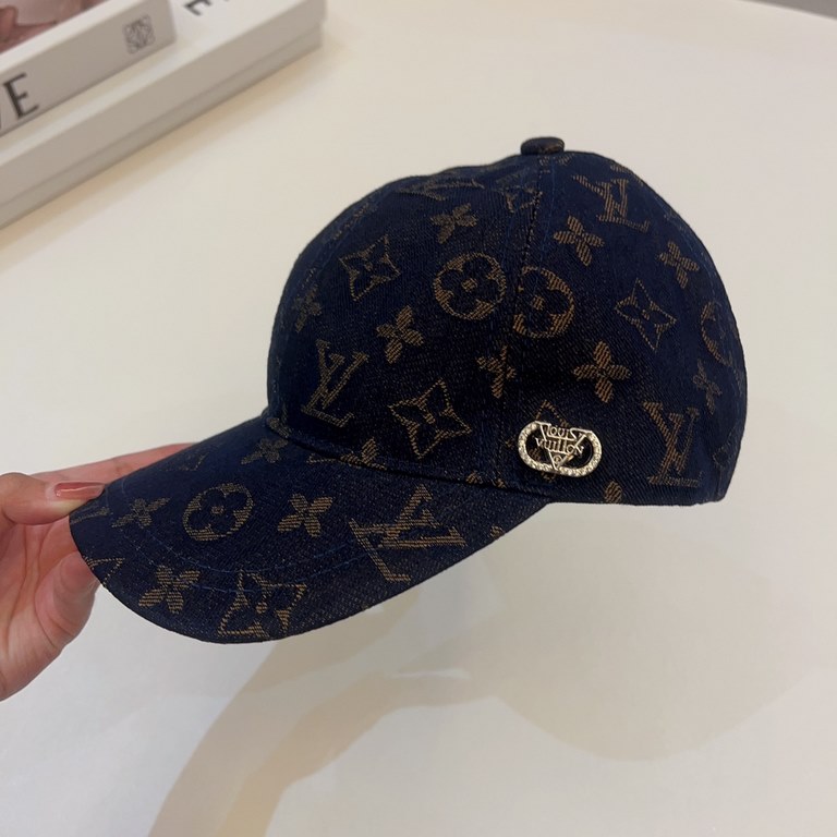 LV Louis Vuitton   New super nice dark LV Excellent craftsmanship, counter substitute version of the baseball cap, classic universal