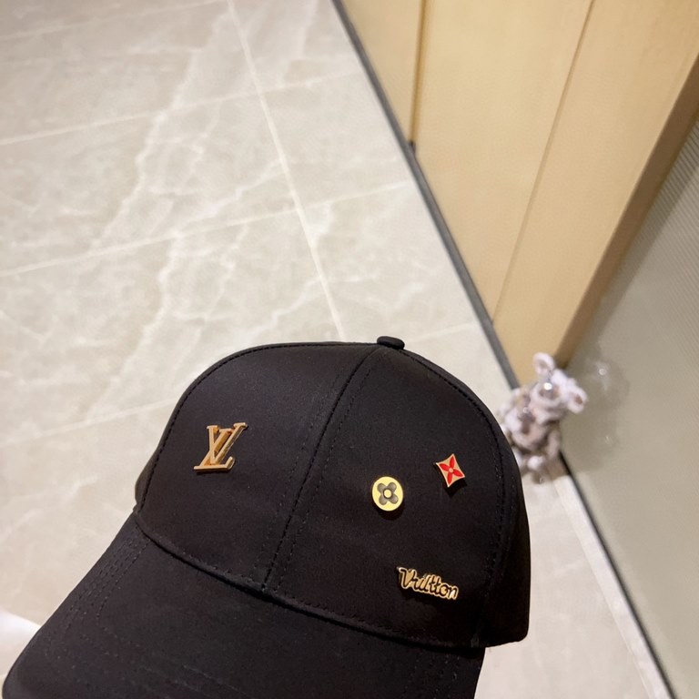 with dust bag [LV Louis Vuitton] 2023 new hardware simple model baseball cap, new shipments, big name models super good with, hurry to get!