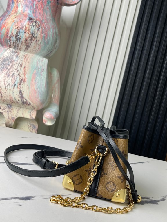 【Top Original Exclusive Photograph】M82885 Yellow Flower Mini Bucket Bag Burnt Wheat Bag Series Online Only Handbags M82885 Yellow Flower (Burnt Wheat Bag) A modern and sophisticated Noel Perth presented in Monogram Rever