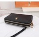 Top counter rats high-end goods 2023 latest hot models LV double zipper imported head layer cowhide clutch bag hot models a large number of shipments, clamoring counter goods   top original single goods   paper talking a