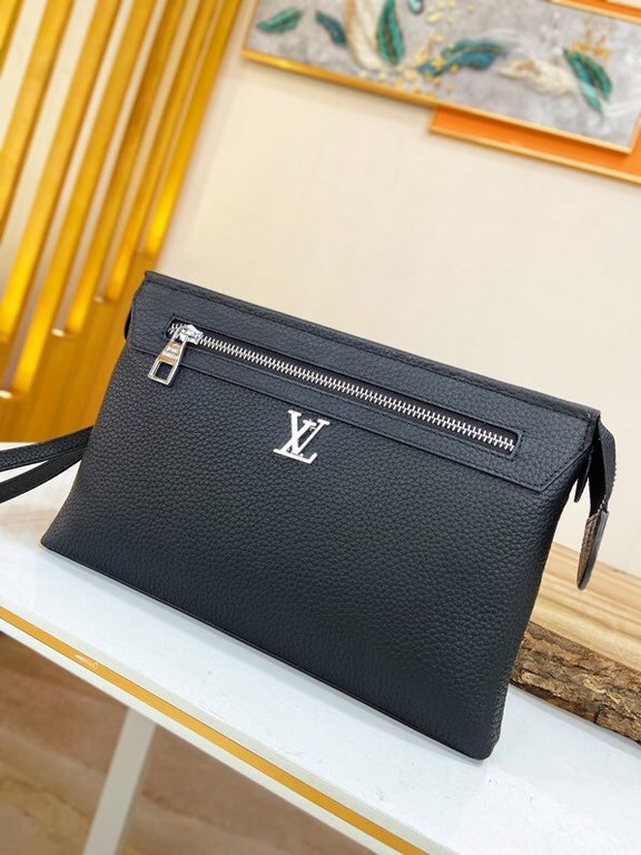 [LV 660-3 clutch bag]     Europe's top-quality water goods handbags, heavy new channel goods   Energetic   Ideal for men's style   Original hardware   LOGO clear and unparalleled   top original first layer cowhide   qual