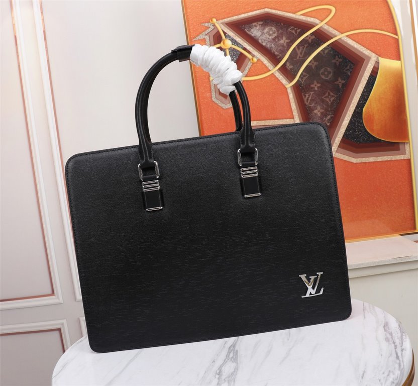 Top quality original single】Twenty years of classic LV combination lock briefcase European original imported cowhide outlines the iconic lines, using imported equipment, fashionable trend, counter quality, more front zip