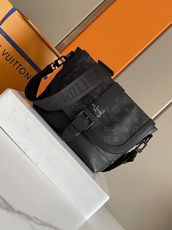 Top Original   Genuine Development, All Steel Hardware     This new messenger bag pays homage to Louis Vuitton's iconic equestrian-inspired Saumur handbag, launched in 1986, with a combination of Monogram Eclipse canvas 