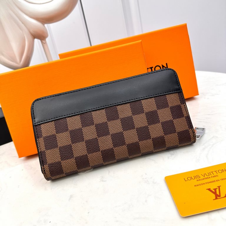 [Original] LV Louis Vuitton [Model] 666065 Small Wallet [Size] 19-10-2.5cm [Color] Black High-end quality (original authentic) [Material] LV Louis Vuitton Counter OEM Classic Original Imported   Cowhide Authentic Importe