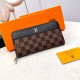 [Original] LV Louis Vuitton [Model] 666065 Small Wallet [Size] 19-10-2.5cm [Color] Black High-end quality (original authentic) [Material] LV Louis Vuitton Counter OEM Classic Original Imported   Cowhide Authentic Importe