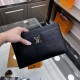 LV  Counter synchronization new  Italian origin Royal brand   Extraordinary enjoyment men's clutch  Preferred original grain cowhide   Into the original single hardware Absolute   Explosion of the market Style unique des