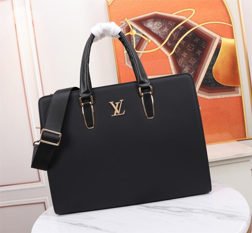 【Top Original Quality】 2022 Newest LV Briefcase The original European imported cowhide sketches the iconic lines, made with imported equipment, fashionable and trendy, counter quality, more zipper pockets and internal pa