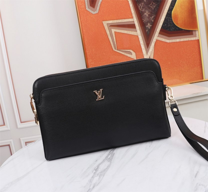 [Top original single quality] 2022 latest models LV single pull combination lock handbag European original imported cowhide sketched iconic lines, using imported equipment production, fashion trend, counter quality, more