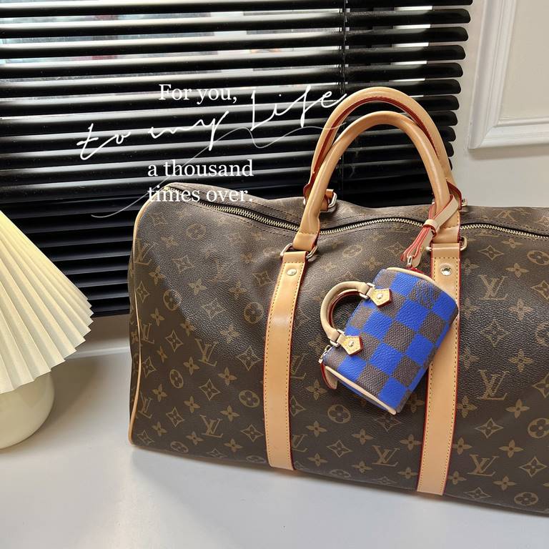 new   checkerboard checkerboard 5 colors In stock  MINI KEEPALL bag charm with keychain Louis Vuitton Louis Vuitton lv Mini Pillow Bag Pendant  This Mini Keepall bag and keychain is a bold and adventurous take on the cla