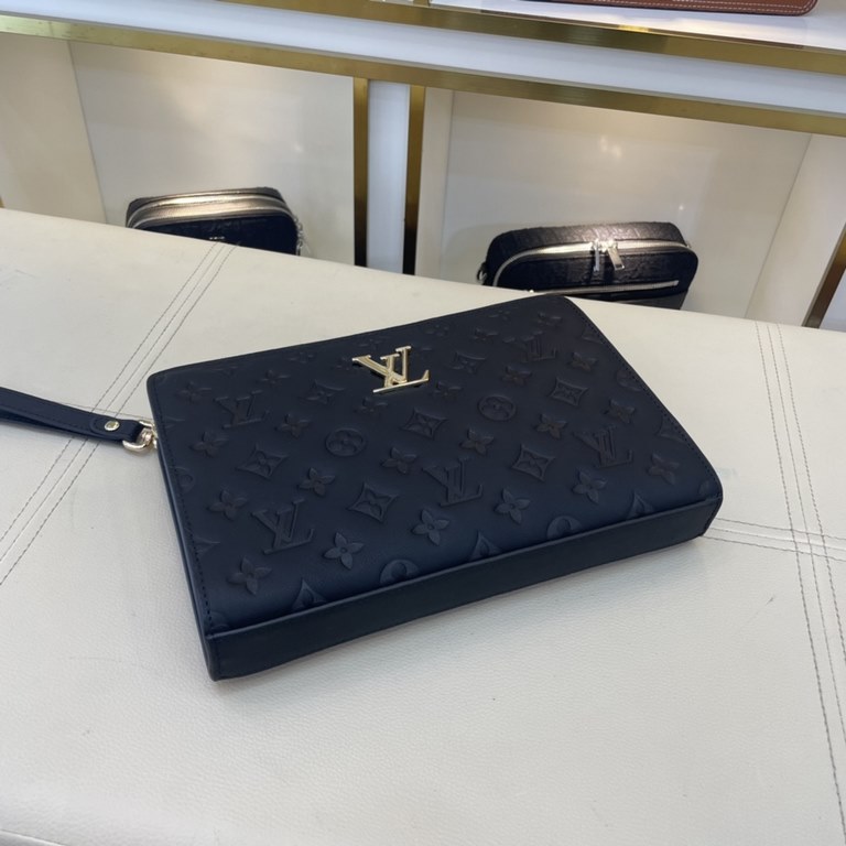 The original official network Model 3385-4 original single goods [love] LV original single authentic new counter with the same high-end men's casual clutch   workmanship super refined and elegant. Equipped with imported 