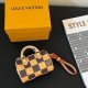 new   checkerboard checkerboard 5 colors In stock  MINI KEEPALL bag charm with keychain Louis Vuitton Louis Vuitton lv Mini Pillow Bag Pendant  This Mini Keepall bag and keychain is a bold and adventurous take on the cla