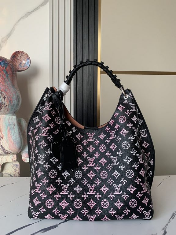 [Top Original Single Exclusive Photographs] M53188 m21299 Black and White Silk Screen This bag is made from imported grained Taurillon calf leather! Its fashionable silhouette is very youthful, full leather perforated br