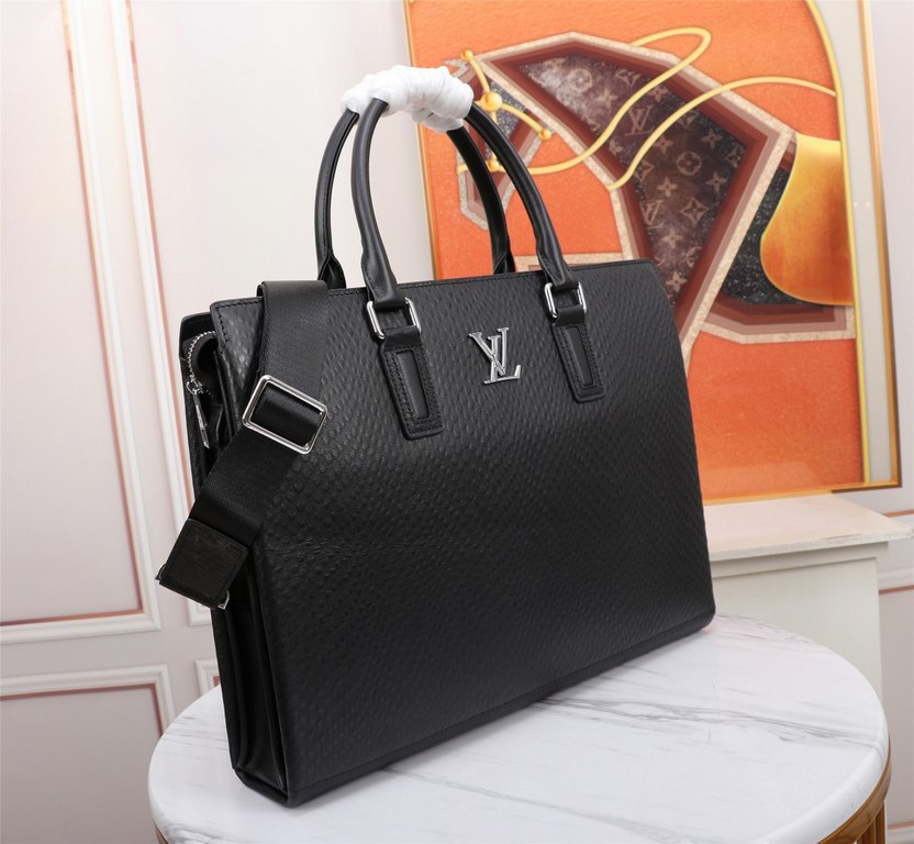 [TOP ORIGINAL QUALITY] 2022 Newest LV Briefcase The original European imported cowhide sketches the iconic lines of ostrich pattern, made with imported equipment, fashionable and trendy, counter quality, more zipper pock