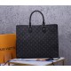 TOP ORIGINAL M44733GRAND SAC Handbag Inspired by Louis Vuitton's classic Sac Plat handbag from the 1960s, the Grand Sac handbag is given a new look in Monogram Eclipse canvas. It has plenty of space to organize your offi