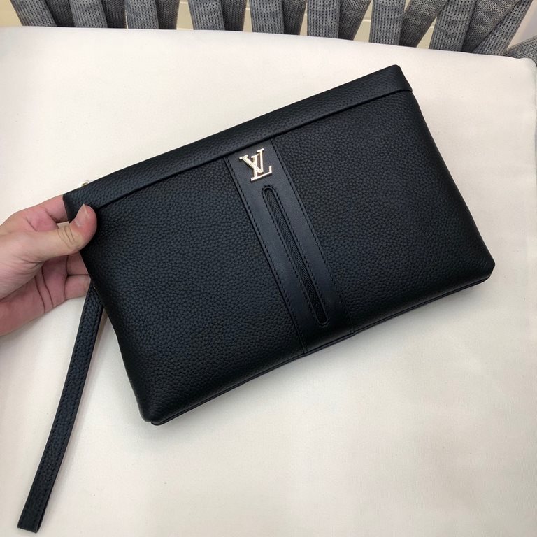 LV Strong]Fashion Casual Clip Bag    Imported Leather The market is the only home of a five sex gold Please recognize the quality quasi-quality Not the same amount of quality is not a kind of temperament,5175-5 Color Bla