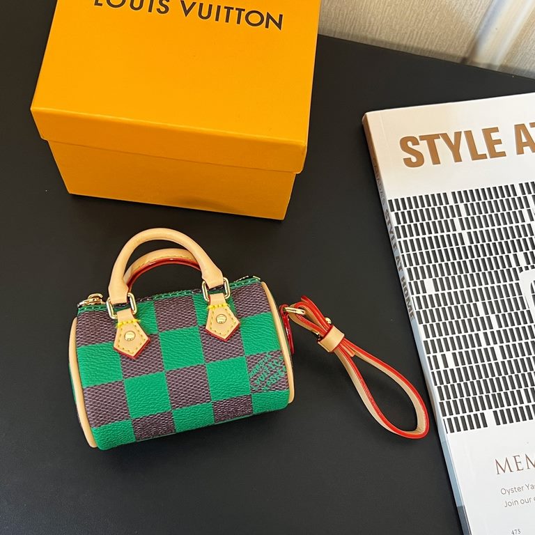 new   checkerboard checkerboard 5 colors In stock  MINI KEEPALL bag charm with keychain Louis Vuitton Louis Vuitton lv Mini Pillow Bag Pendant  This Mini Keepall bag and keychain is a bold and adventurous take on the cla