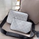 LV Louis Vuitton Limited Edition New MESSENGER Messenger Bag Men's Bag Set of three New MESSENGER The new model from the hands of Kim Jones, the artistic director of men's fashion This model is more man than before with 