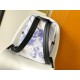 Top Original  M45760 Ink Blue Discovery Shoulder Bag Aurora Monogram Floral and LV Letters takes a cue from the classic design of the collegiate style backpack, featuring an iPad pocket. Adjustable leather straps ensure 