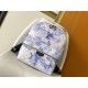 Top Original  M45760 Ink Blue Discovery Shoulder Bag Aurora Monogram Floral and LV Letters takes a cue from the classic design of the collegiate style backpack, featuring an iPad pocket. Adjustable leather straps ensure 