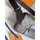 [S Lock Sling Waistcoat] M46245 Handbag with a magnetic closure inspired by Louis Vuitton's traditional hard case locks to keep your personal belongings safe and secure.Monogram Macassar canvas with creative black metal 