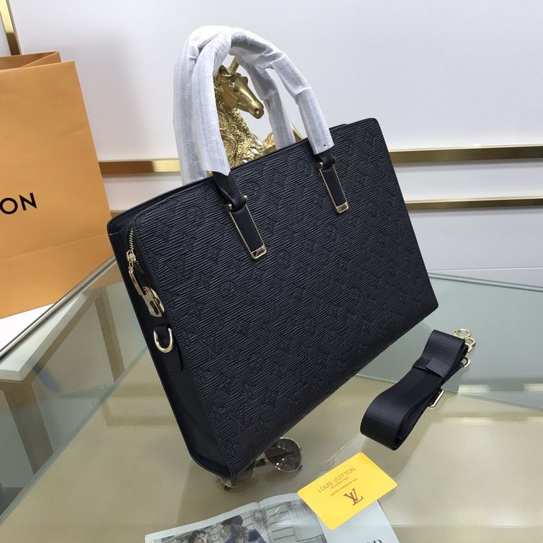 New  LOUIS VUITTON (Louis Vuitton)   2022 latest briefcase Not only the bag type to do well, and the quality is also very fine, the use of imported cowhide embossed production, hardware supporting with a combination of l