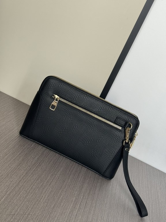 Top counter rats high-end goods 2024 latest hot models LV double zipper password lock imported head layer cowhide clutch bag fire models a large number of shipments, clamoring counter goods   top original single goods   