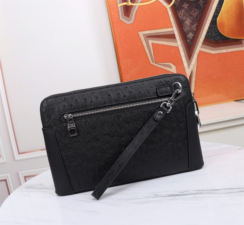 [Top original single quality] 2022 the latest models of combination lock LV single pull handbag European original imported cowhide sketched ostrich grain iconic lines, using imported equipment production, fashion trend, 