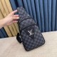 So many people looking at the bag!  LV is not good to sell turn the picture know. Newest 2020 Launched Men's Chest Bag, Selected Leather - High-grade Imported Cowhide Leather, Imported Lining Design  Uniform alignment [B