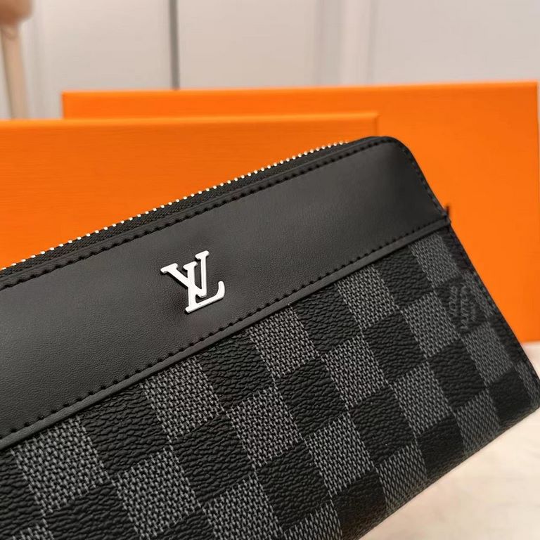 [Original] LV Louis Vuitton [Model] 666067 Small Wallet [Size] 19-10-2.5cm [Color] Black High-end quality (original authentic) [Material] LV Louis Vuitton Counter OEM Classic Original Imported   Cowhide Authentic Importe