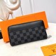 [Original] LV Louis Vuitton [Model] 666067 Small Wallet [Size] 19-10-2.5cm [Color] Black High-end quality (original authentic) [Material] LV Louis Vuitton Counter OEM Classic Original Imported   Cowhide Authentic Importe