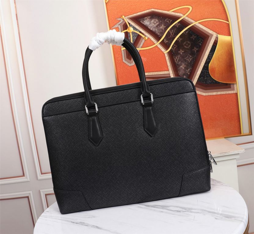 [Top original single quality] 2022 the latest models LV briefcase European original imported cowhide sketched iconic lines, using imported equipment production, fashion trend, counter quality, more zipper pockets and int