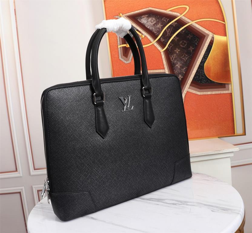 [Top original single quality] 2022 the latest models LV briefcase European original imported cowhide sketched iconic lines, using imported equipment production, fashion trend, counter quality, more zipper pockets and int