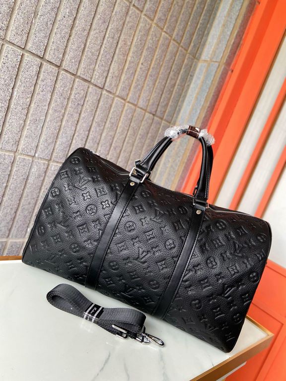 2267-1 LV Cowhide Embossed Keepall Travel Bags Handbags Bags   Airport Bags Made of exquisite inlaid fine workmanship, photographed in kind Original original fabrics Size 452326