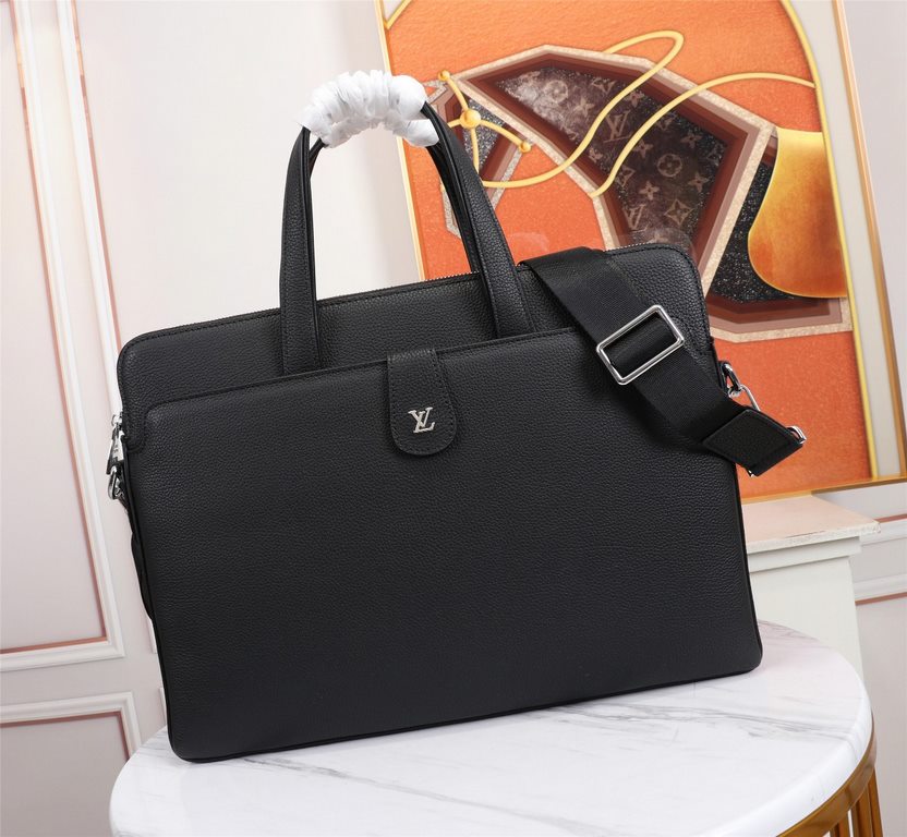 Top quality original single] 2022 latest models LV briefcase European original imported cowhide sketching iconic lines, using imported equipment, fashion trend, counter quality, more zipper pockets and internal patch poc