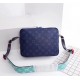 ... Latest, original development     The new Messenger small messenger bag from menswear art director Kim Jones is made of LV-coated canvas with woven straps, water-resistant zippers, drawstrings and colorful metal accen