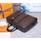 TOP ORIGINAL EXCLUSIVE ACTUAL M41125 BLACK GRID # OLD FLOWER ##PORTE-DOCUMENTS VOYAGE The Porte-Documents Voyage briefcase in Monogram Macassar canvas is a modern take on a classic Louis Vuitton design. With its lightwei