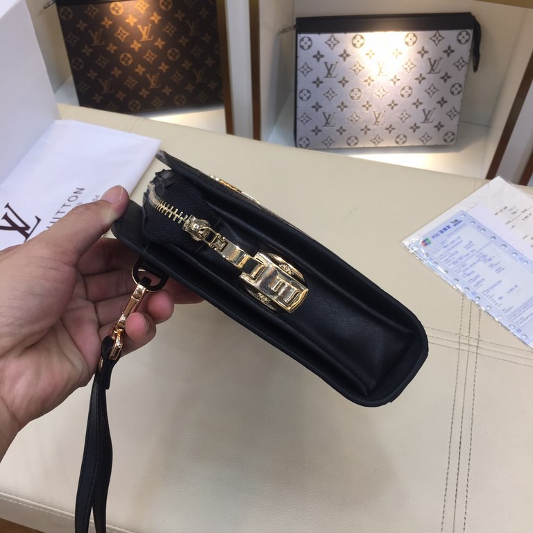 The original official network model 66112-4 # original single goods [love] LV original single authentic new counter with the same high-end men's casual clutch   workmanship super refined and elegant. Equipped with import