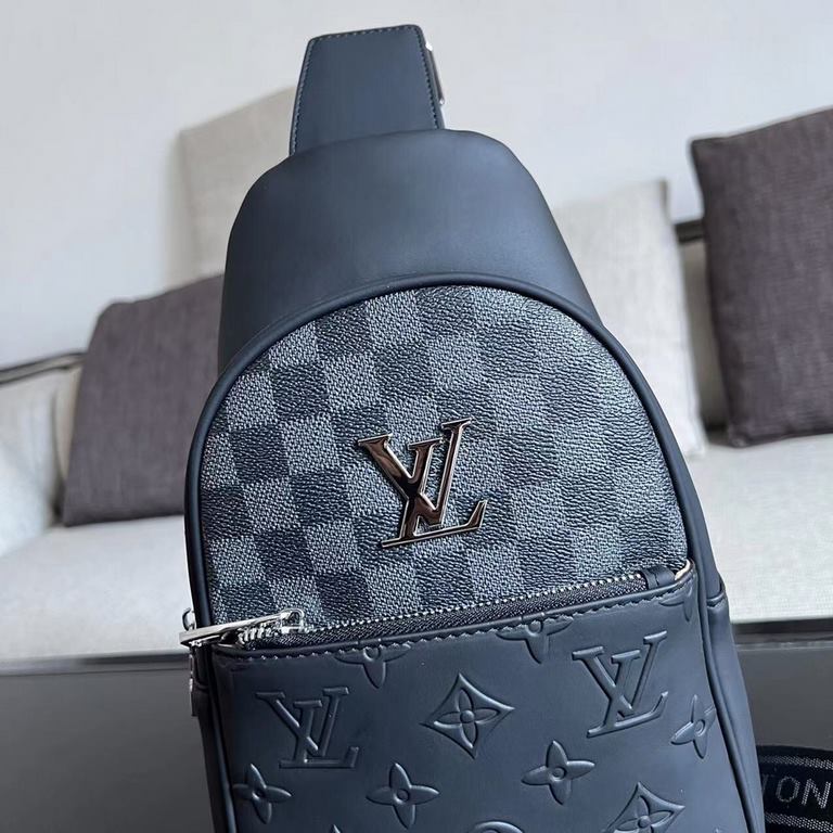 Exclusive  [Original Goods] LV Chest BagModel 2888Size 18-31-5Counter new    Heavy hit replica   original leather replica   leather super soft   oversized capacity   customized counter original hardware  smooth zipper   