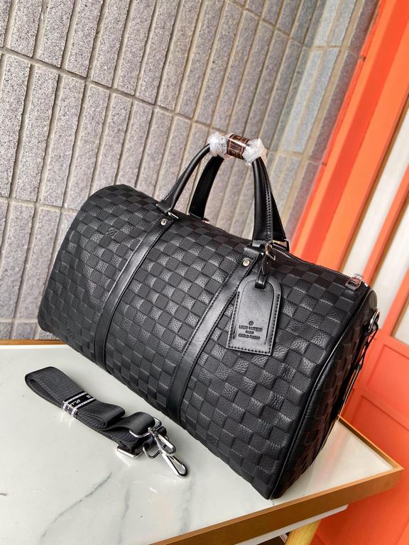 2267-1 LV Cowhide Embossed Keepall Travel Bags Handbags Bags   Airport Bags Made of exquisite inlaid fine workmanship, photographed in kind Original original fabrics Size 452326