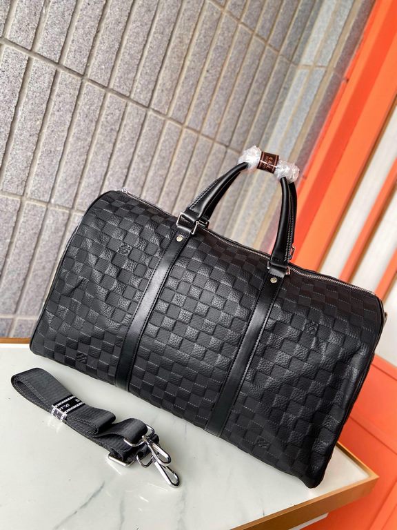 2267-1 LV Cowhide Embossed Keepall Travel Bags Handbags Bags   Airport Bags Made of exquisite inlaid fine workmanship, photographed in kind Original original fabrics Size 452326