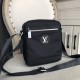 Top counter rat ruthless goods 2022 latest style LV nylon cloth with imported head layer flower leather men's small crossbody bag super hot mass shipment pull, clamoring counter goods   top original single goods   paper 