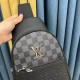 】LV Chest BagSize 18-31-7Counter new    heavy hit replica   original leather replica   leather super soft   super large capacity   customized counter original hardware  smooth zipper    perfect craftsmanship   refused to