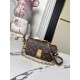 M46279 Old Flower Messenger Bag Series LV messenger bag out of small East West Métis handbags in a stylish shoulder bag shape with a trendy sense of fashion. The compact body is made from the brand's Monogram canvas, wit