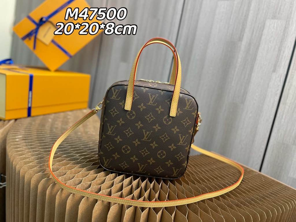 Top original single [exclusive background] model number M47500 Nano Noé make-up handbag shoulder bag, lunch bag arrived, the original old flower fabric with gradient cream leather. lv most classic match, this time to the