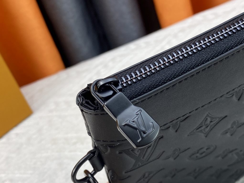 M81848 M81569 M82079 Exclusive! From Louis Vuitton's late 2022 Room with a View collection, the To-Go clutch is a poetic sunrise on Monogram Eclipse canvas, with floating clouds spelling out the LV logo and a vision of a