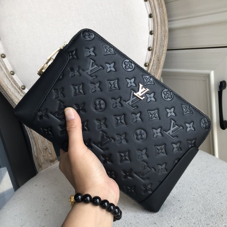 Top counter rat ruthless goods 2022 latest style LV men's combination lock clutch bag fire models large shipments pull, clamor counter goods   top original single goods   paper talk bragging about the skin we will not, p