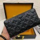 () [Original] LV Louis Vuitton  [Model] 666060 small wallet [Size] 19-10-2.5cm [Color] black high-end quality (original authentic) [Material] LV counter purchases classic  original imported   cowhide  authentic imported 