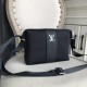 Top counter rat ruthless goods 2022 latest style LV nylon cloth with imported head layer flower leather men's small crossbody bag super hot mass shipment pull, clamoring counter goods   top original single goods   paper 