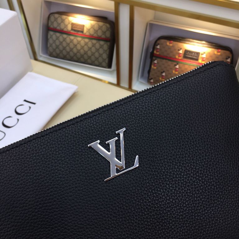 Original single goods [love] LV original single genuine new counter the same high-end men's casual clutch   workmanship super refined and elegant. With imported raw materials cowhide counter special hardware and special 